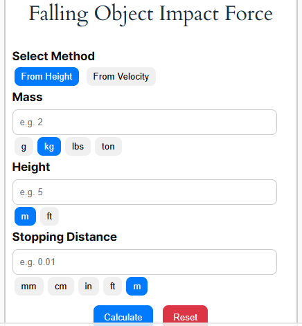 falling-object-impact-force