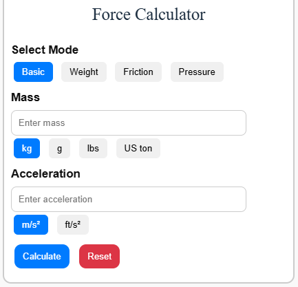 force-calculator-user-interface